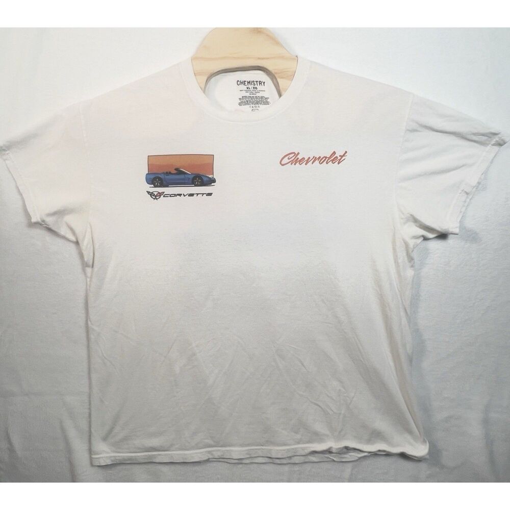 Men’s XL Corvette 1998 High Power Tee White Graphic Chemistry Car Shirt